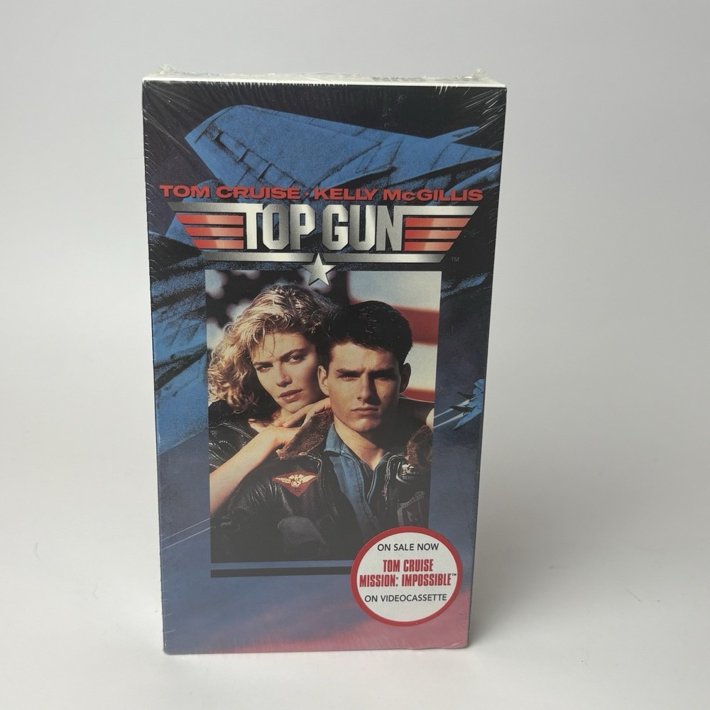 Top Gun (VHS, 1996) 1692 Mission Impossible Sticker Sealed New, Tom Cruise
